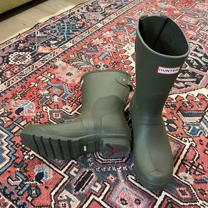 NWOT Hunter short adjustable green rain boots sz 10